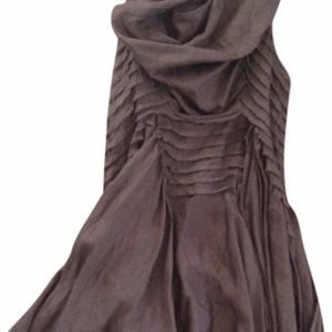 AllSaints Grey Tilly Silk Night Out Dress Size: 6